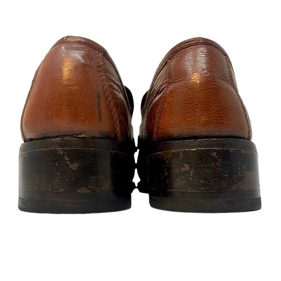 Vtg Florsheim Imperial Mens US 8D Brown Leather Loafers Slip-On Classy Shoes - Picture 7 of 11